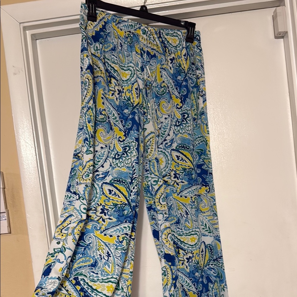Ralph Lauren Blue and Yellow Paisley Pants